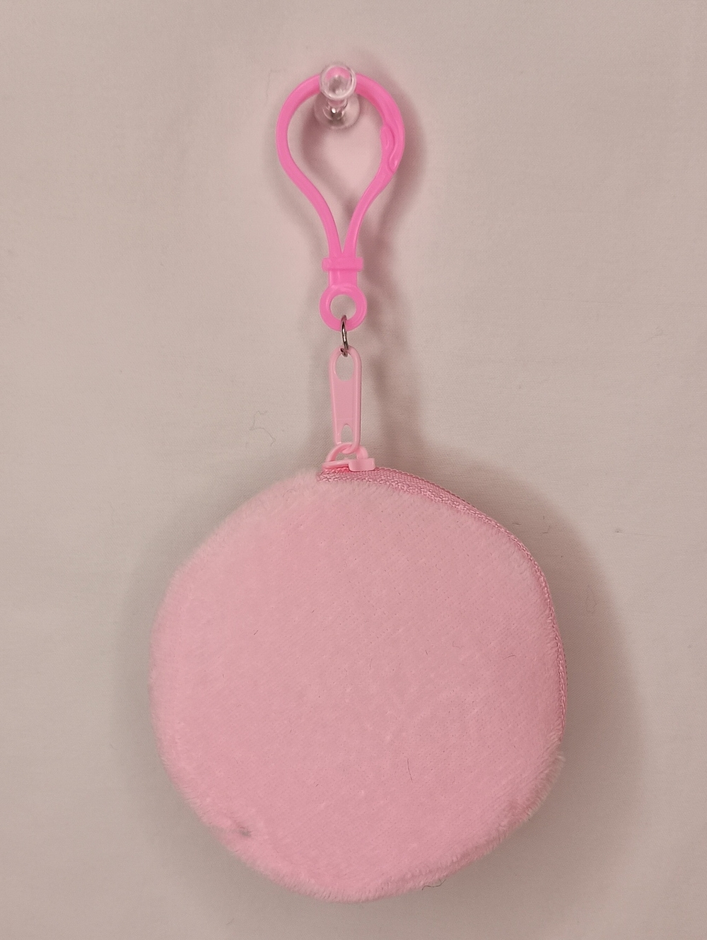 Women's Keychain Bag Charm Cute Plush Kitty Coin Purse Baby Pink - Picture 4 of 5
